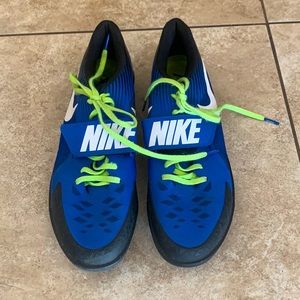 Barely-worn discus/throwing track/field shoes